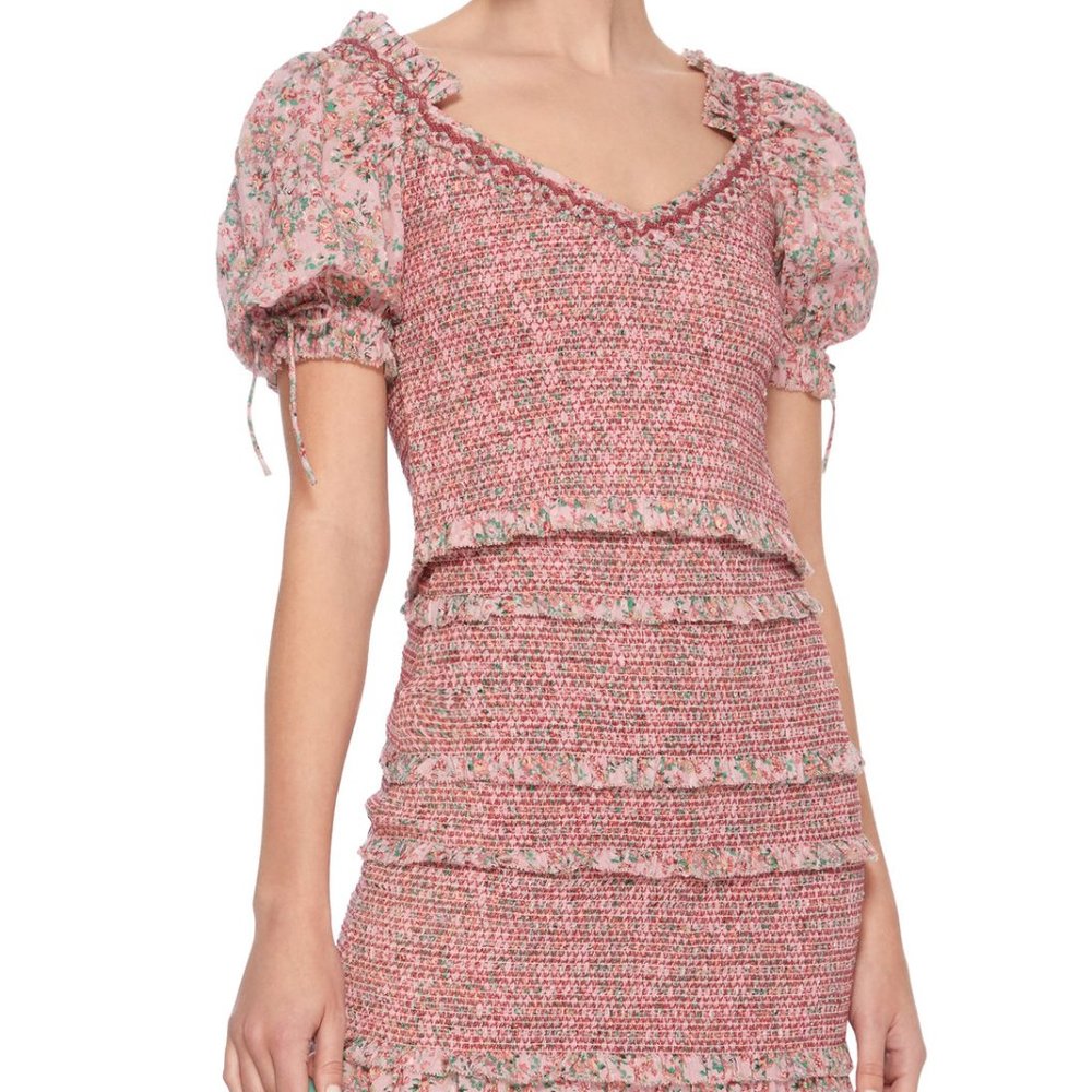 Loveshackfancy SET Tilly top & Iva skirt smocked